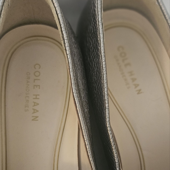 Cole Haan Zero Grand Loafer Women’s 8 US Metallic Silver EUC - Picture 3 of 7